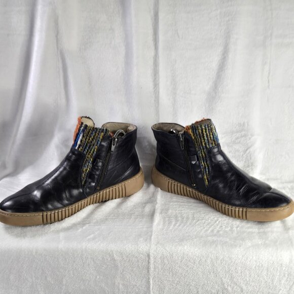 Josef Seibel Dark Navy Blue Leather Ankle Booties US Women's Size 8 - Picture 6 of 10